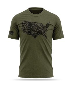 Alternative view of [2A USA] Cotton Blend Shirt [GRN/BLK]