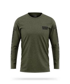 Alternative view of [BORDER PATROL] Cotton Blend Long Sleeve [GRN/BLK]