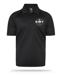 Alternative view of [EMT] Reflective Men's Performance Polo [BLK/REF]