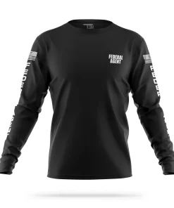 Alternative view of [FEDERAL AGENT] Men's Utility Long Sleeve [BLK/WHT]