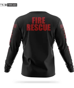 [FIRE RESCUE] Men's Performance Long Sleeve [BLK/RED]