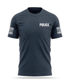 [POLICE] Cotton Blend Shirt [NVY/GRY]