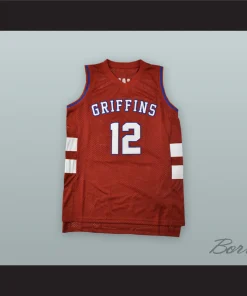 Alternative view of Zion Williamson 12 Spartanburg Day School Griffins Red Alternate Basketball Jersey